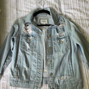 Forever 21 Distressed Denim Jacket